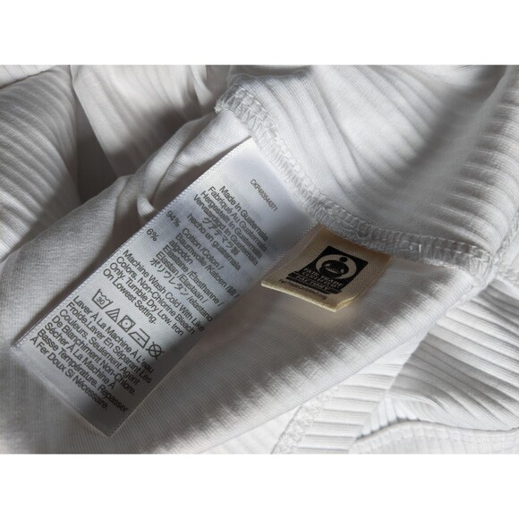 Madewell Cool Sculpt Luma Crop Tank Ribbed in Sleekhold White Size XL - Picture 10 of 11